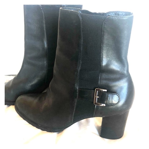 Cole Haan Shoes - COLE HAAN 9 Black Bootie Buckle 3” Ankle Boots